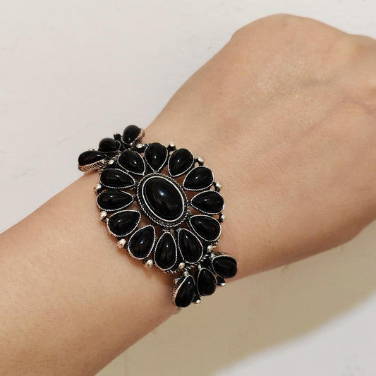 Stunning 5 Edition Western-Style Alloy Turquoise Open Bracelet | Adjustable Classic