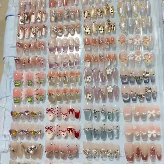 Selection in live stream "Stunning Press On Nails Set – Mixed Styles for Instant Glam"