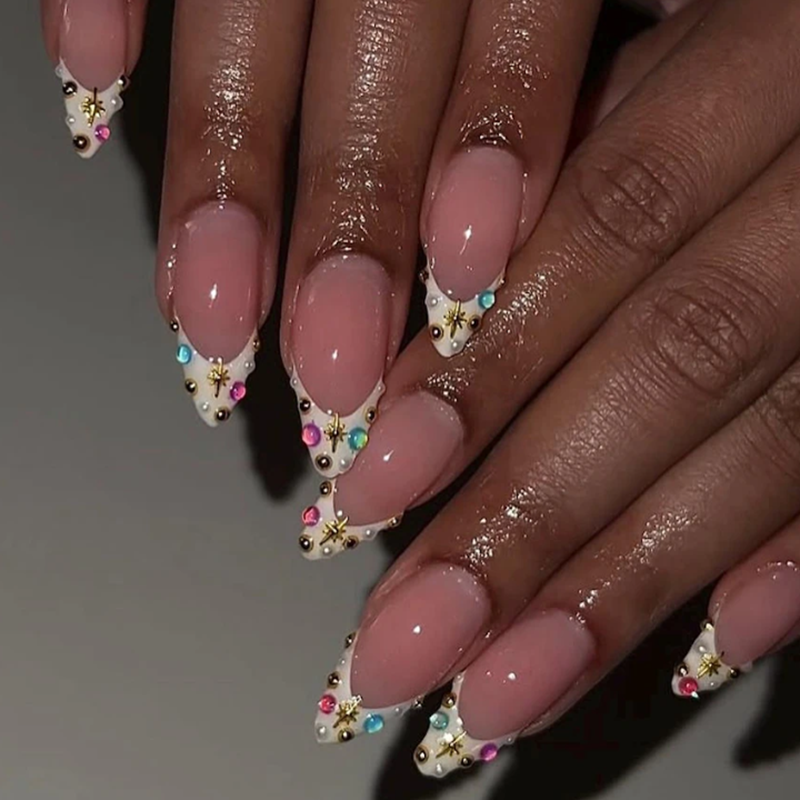 Selection in live stream "Stunning Press On Nails Set – Mixed Styles for Instant Glam"