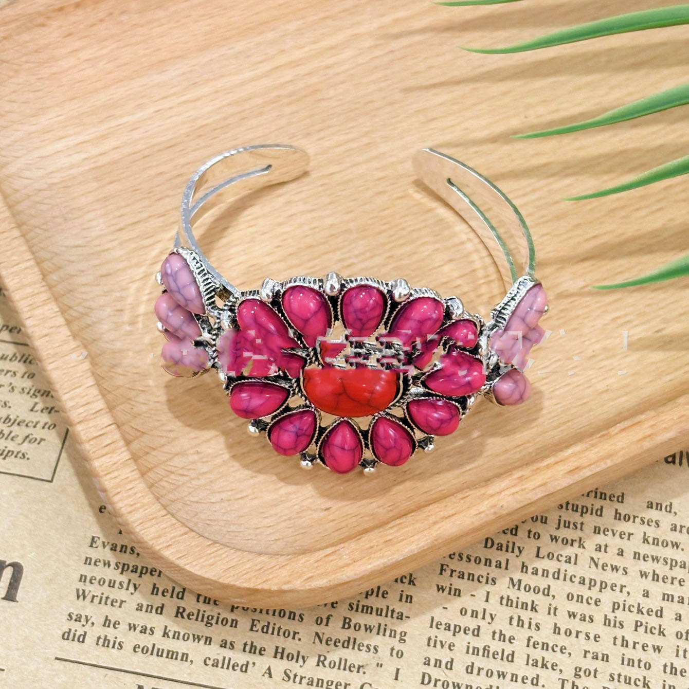 Stunning 5 Edition Western-Style Alloy Turquoise Open Bracelet | Adjustable Classic