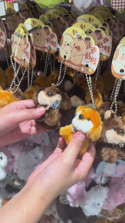 Cute Pet Charm Couple Magnetic Dachshund Keychain